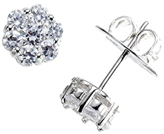 Giorgio Martello Milano Ohrstecker Blüte In Verschiedenen Größen, Silber 925 Silber, Ca. Ø 9Mm 925 Sterling Silber