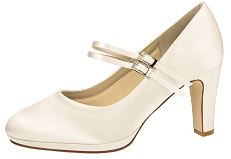 Rainbow Club Annette - Damen Pumps Ivory Satin (Soft Bliss)