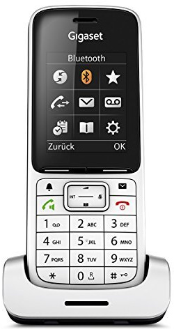 Gigaset SL450HX - Ricevitore universale (per stazioni base/router con DECT o DECT CATiq, ricevitore con telaio in alluminio) platino/nero by Gigaset