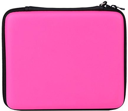 Demiawaking Eva Lagerung Reißverschluss Tasche Schutzhülle Abdeckungs Haut Gehäuse Deckel für Nintendo 2DS (Pink)