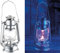 Lunartec LED Sturmlampe: LED-Sturmleuchte im Öllampen-Design, Flammen-Imitation, silberfarben (Camping-Laterne Batterie, Kerzen Laterne Metall, Echtwachskerzen)