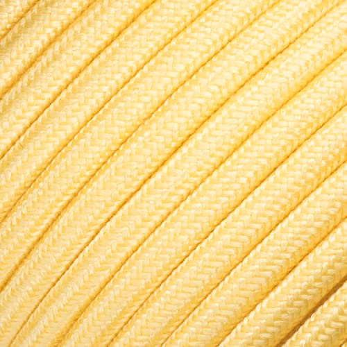Textilkabel für Lampe, Stoffkabel 2-adrig (2x0,75mm²), Gelb - 3 Meter