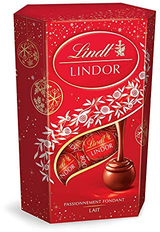 Lindt Lindor - Corneta de leche, 337 g, 27 bolas de chocolate con leche