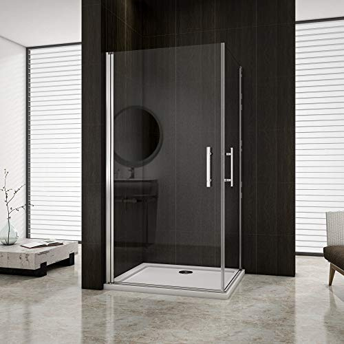 AICA ITALY Box doccia angolare trasparente XXPK-1E+XXPK-1E ( 80x80cm)