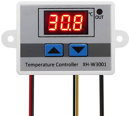 ARCELI Módulo Controlador de Temperatura LED Digital 220, Interruptor de termostato XH-W3001 con sonda a Prueba de Agua, termostato de enfriamiento de calefacción programable