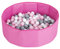 Selonis Piscina Plegable Con Bolas Coloridas De 200 Bolas NZ-78-BLUE, Rosa:Blanco/Gris/Rosa Claro