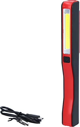 KS Tools 550.1173 LED COB Stripe Inspektionslampe 190 Lumen mit UV-Spot LED (Li-Ionen-Akku, 3,7V / 800 mAh)