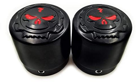 Copri dado albero forcella anteriore for Harley Road Glide Road King Street Glide Electra Glide Ultra Limited Dyna V-ROD Sportster Softail Fat Boy Breakout 1.1 ID 4.3 cm H Nero 2 Pack