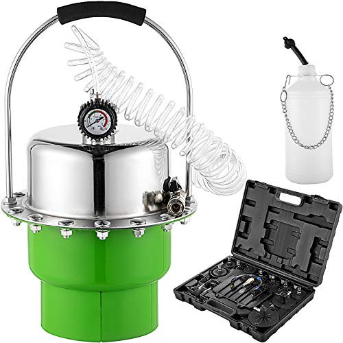 VEVOR Purgador de Frenos, Purgado de Líquido de Embrague y Freno, Sangrador Liquido Frenos, Purgador de Frenos para Coche, Color Verde, Cambio de Aceite de Frenos, Tanque de 5L