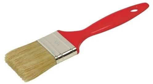 CABLEPELADO Paletina Pintura | Brocha Pintura | Pincel Pintura | Mango plástico Color Rojo | Doble cerda | Apto para Mueble, Paredes, Vallas | 80 mm Ancho cerda