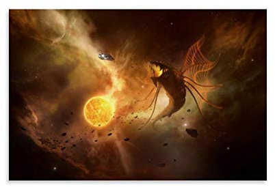 SDFSDF Stellaris Leviathan Kunstdruck auf Leinwand, Vintage-Reise-Poster, Bild für Zuhause, Büro, dekorative Poster, 30 x 45 cm