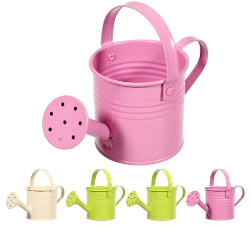 Metall Gießkanne 5Pcs Kleine Kinder Gießkanne Kinder Eisen Bewässerung Zinn Beregnung Wasserkocher für Garten Yarde Hause Pflanzen (Gemischte Stil)