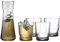 Lyngby Glas Lissabon Karaffe-Set, Wasserkaraffe mit Gläsern, 5-teilig