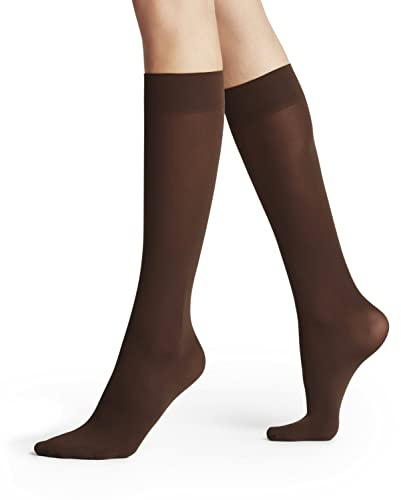 FALKE Damen Pure Matt 50 DEN Kniestrümpfe feines weiches nachhaltiges Material halb blickdicht matt reißfest druckfreier Komfortbund verstärkte Fußspitze und feine Naht 1 Paar