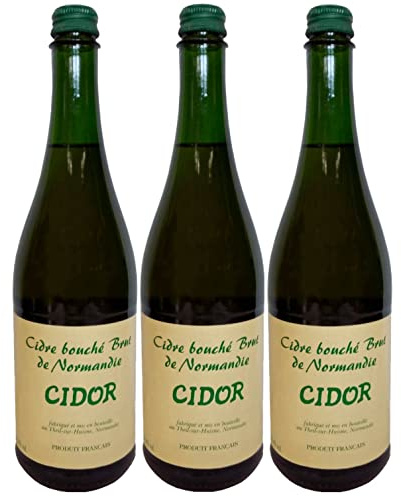 CSR Cidre Bouché Brut Cidor mit Schraubverschluss Cider weiss Frankreich inkl. FeinWert E-Book (3 x 0.75 l)