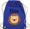 Turnbeutel Rucksack - Löwen - Süßer Löwe - Kindergarten Kita - Unisize - Royalblau - kindergartentasche tier name stoffrucksack kindergartenkind beutel kinderrucksäcke lion personalisierte
