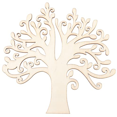 OSALADI Ohrringe MDF Baum Gross Holzbaum Zum Bemalen 10 Stammbaum Blank Baum Verzierungen Baumform Ornamente Malerei für Hochzeiten Weihnachten DIY Dekoration Holzscheiben Jahreszeiten