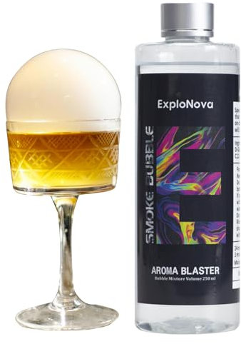 Dekorative Seifenblasen-Mischung, 250 ml, essbare Blasen für Cocktails, Dampfblaster-Verbrauchsmaterialien für Cocktail-Beiken-Maschinen – Barkeeper-Zubehör – kompatibel mit Flavour Blaster