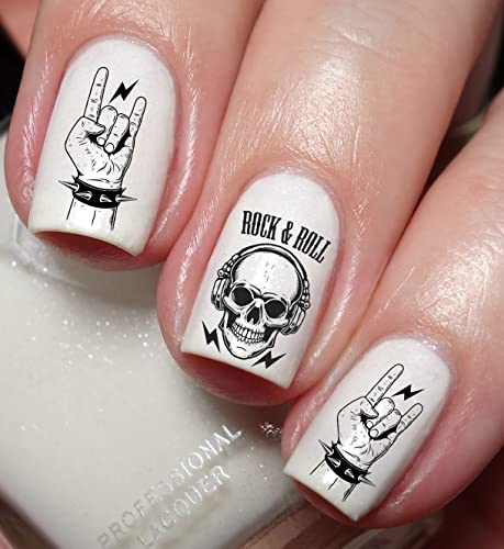 Rock and Roll Music Nail Art Decal Sticker