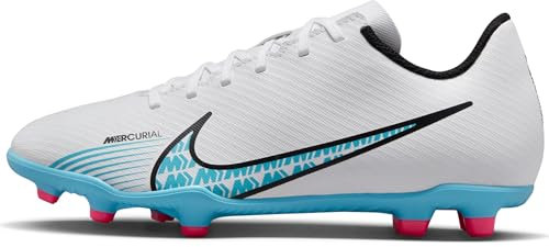 Nike Vapor 15 Club FG/MG, Zapatos De Fútbol, White/Baltic Blue-Pink Blast, 36.5 EU