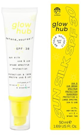 Glow Hub Defend Yourself Face Sunscreen SPF30 with UVA and UVB Protection for All Skin Types 50ml