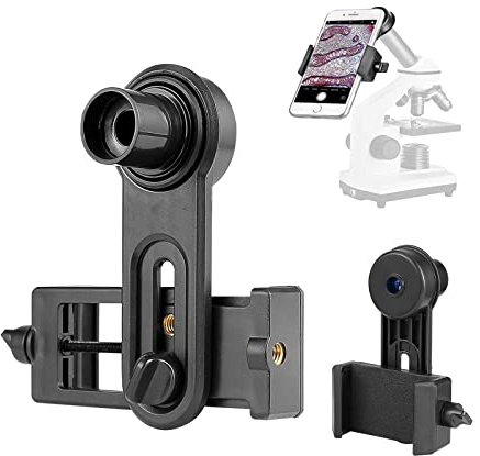 Celticbird Smartphone Camera Adapter for Microscope Eyepiece Tube 23.2mm - Built-in 16X Microscope Eyepiece