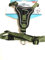 Petlando Brustgeschirr Basic Comfort Plus Olive Green M, weich gepolstert im Brustbereich, (Halsumfang 42-62 cm, Brustumfang 50-60 cm)