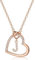 LIHELEI Damen Halskette Herz Buchstabe S925 Roségold Kette Damen Personalisiere Kette, Geburtstags und Weihnachten Geschenk Für Frauen Mädchen Mama Freundin - J(Roségold)