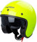 A-PRO SRL Casco Moto Jet Cafe Racer Omologato ECE 22-06 Parasole scooter Fluo XXL