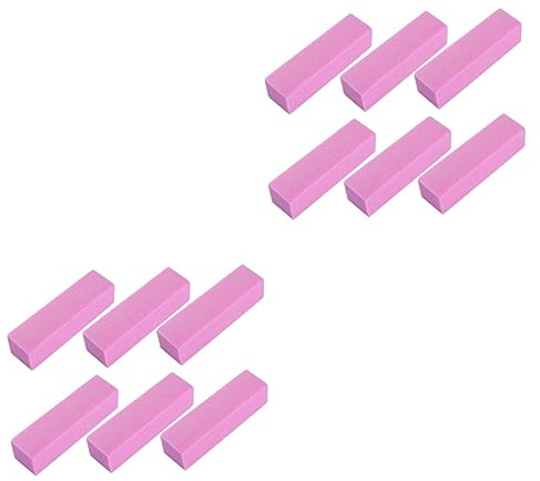Healvian 20 Stk Nagelfeile Nagel schleifen Schleiffeilenblock polieren Gel-Nagellacke buffer für nägel Nagellackierer Nagelkunstwerkzeug Hohe Elastizität Maniküre-Werkzeuge Tofu-Würfel Rosa