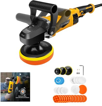 Mini Poliermaschine, Poliermaschine Auto Akku, 150mm-180mm Exzenter Poliermaschine Winkelschleifer mit Polierschwamm Polierpad Polierfell Poliermaschine für Auto Scheinwerfer Polierset
