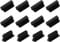METALLIXITY Rectangle End Caps (30 x 10mm) 12Pcs, Plastic Rectangle Tube Inserts Threaded End Blanking Caps Protector - for Furniture Table Chair Legs, Black