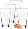 polar-effekt Leonardo Lot de 4 verres à long drink 300 ml avec gravure personnalisée – Verre avec nom – Cadeau d'anniversaire – Pour cocktails, mojito et eau