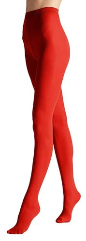 VENEZIANA NUOVA Satinelle 40 DEN Collant Colorati Donna - Microfibra - Opachi E Resistenti - Eleganti - Adatti Per Ogni Occasione - Calze Comode E Morbide - Alta Qualità - Rosso - XXL