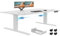 Airfish Höhenverstellbarer Schreibtisch 200x80 cm Elektrisch mit Dual-Motor, Touchscreen & Kabelmanagement – Stehpult mit 100 kg Tragkraft, 3 Speichertasten und 1.5 mm Tischbeinen (Weiß)