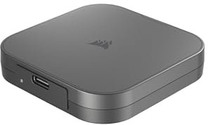 Corsair EX400U 1To USB4 Externe Portable USB Type-C SSD – USB4, Connexions USB 3.2 Gen2 2x2, Jusqu'à 40Gops, Plug-and-Play, MagSafe, Câble USB-C vers USB-C (USB4) Inclus – Windows PC, iOS Mac – Gris