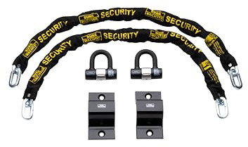 Burg-Wächter GKM10mm Duo Kit Sold Secure Diamond & Gold 10mm Keyed Alike Twin Pack, Black, 1M Chain, Lock & Ground Anchor