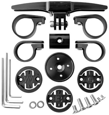 HOUSON Fahrradcomputer Halterung, Aluminiumlegierung, Schnellspanner Halterung für Triathlon-Lenker Fahrradcomputer, Kamera & Lampe (22,2/25,4 mm)