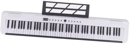 Professional 88 Keys Electronic Organ Portable Electronic Piano Adult Beginners Musical Keyboard(White,Set2)