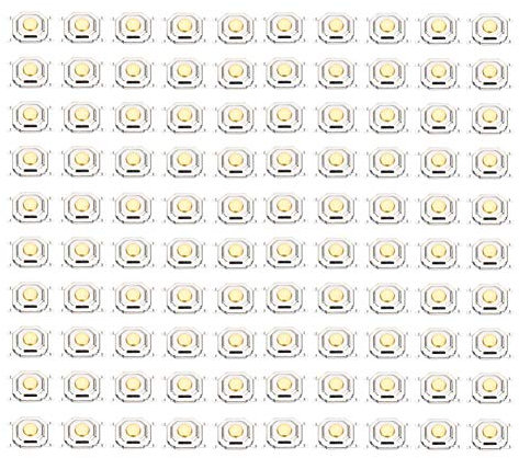 100 pcs taktiler Druckschalter Kunststoff Licht Berührung Patch SMD 4x4x1.5mm für Spielzeugausrüstung Digitale Instrumente