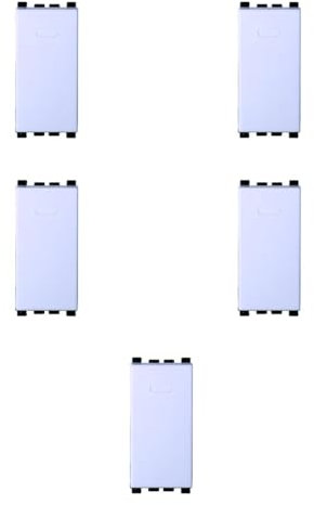 5x Pulsante 16A, Moduli bianchi, Compatibile Con Vimar Arke', frutti, interruttori, pulsanti, deviatori, dimmer, sensori, PIR, buzzer, Per Placche originali e compatibili