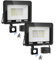 JESLED LED Strahler mit Bewegungsmelder, 20W 2200LM Superhell Strahler Außen, 6000K Kaltweiß Außenstrahler, IP66 Wasserdicht Scheinwerfer für Garten, Innenhöfe, Garage, Haus【2 Stück】