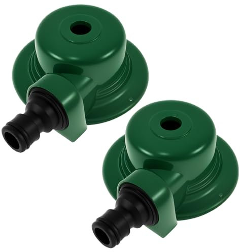 2 aspersores de jardín para superficies pequeñas, 360 grados, automático, acero inoxidable, sistema de riego para césped, terraza, riego de jardín