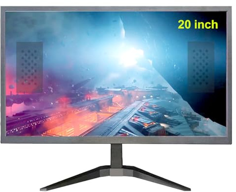 YOTETION 20 inch HD (1600 x 900) Monitor, 75Hz with Audio Refresh Rate, HDMI x1 Small Thin Monitor for laptops, Computers and desktops,LED Display, VGA/HDMI Connection.VESA:75 * 75MM