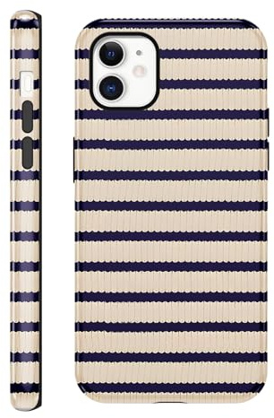 Yirlbey Gestreift Sommer Handyhülle für iPhone 11 Hülle 6,1, Aesthetic Summer Stripes Striped Streifen Muster Design für Mädchen Schutzhülle Zweischichtige Stoßfest Bunt Silikon TPU Case, Stripe