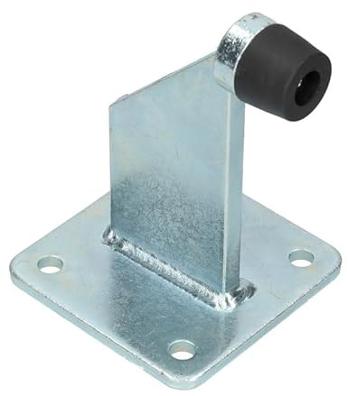 Gate Stopper with Rubber Bumper, Galvanised Steel Door Stop, 100mm x 100mm x 142mm