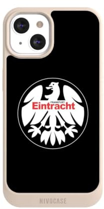 Hülle für Apple iPhone 13 Handyhülle kompatibel mit MagSafe NIVOcore Schutzhülle Sand Offizielles Lizenzprodukt Eintracht Frankfurt SGE