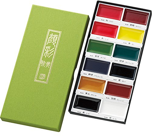 Kuretake Gansai Tambi Japanese Watercolour Paints (12 Colour Set)