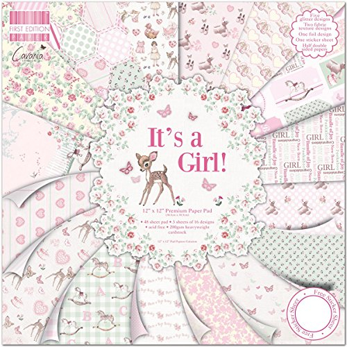 First Edition It's a Girl Premium Paper Pad 12x12 48 Sheets (FSC)
