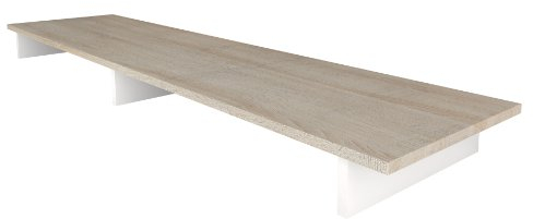 Vladon TV-Aufsatz Game, Made in Germany, Aufsatz für TV-Boards zur Erhöhung, Weiß matt/Eiche sägerau (138,5 x 9,5 x 34,5 cm)